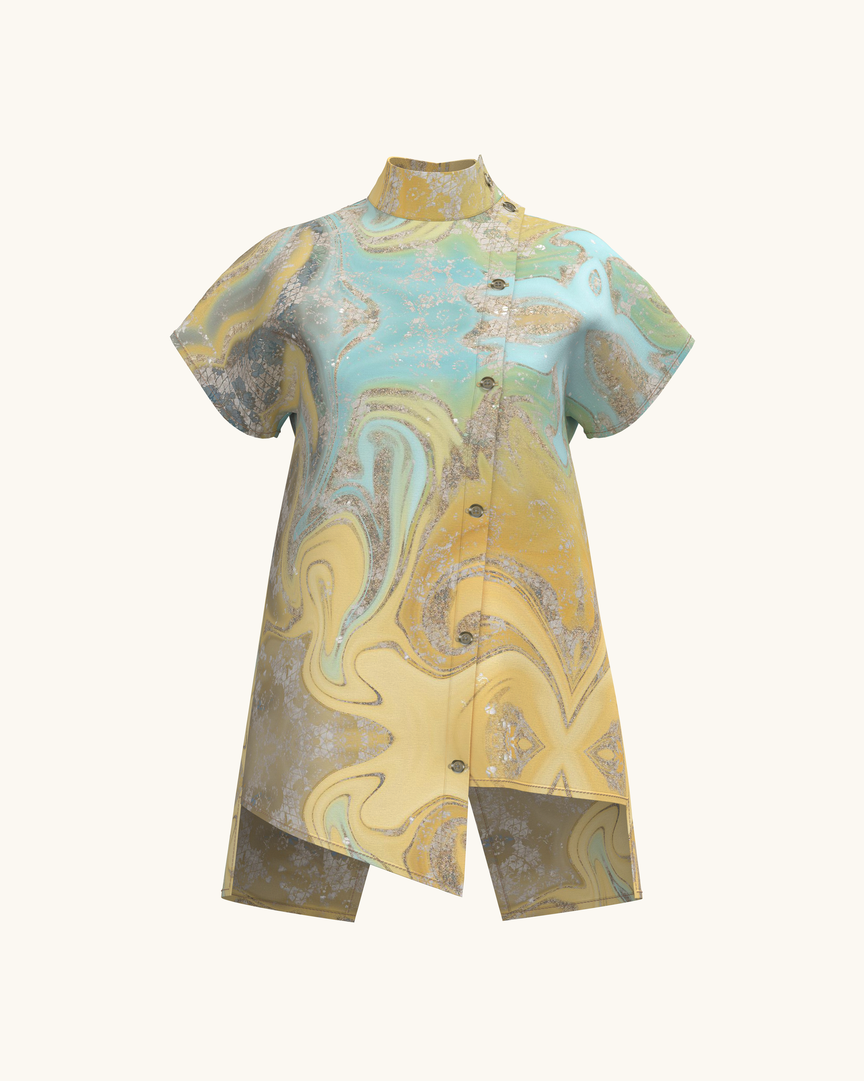 Kamsyā Mock Collar Shirt